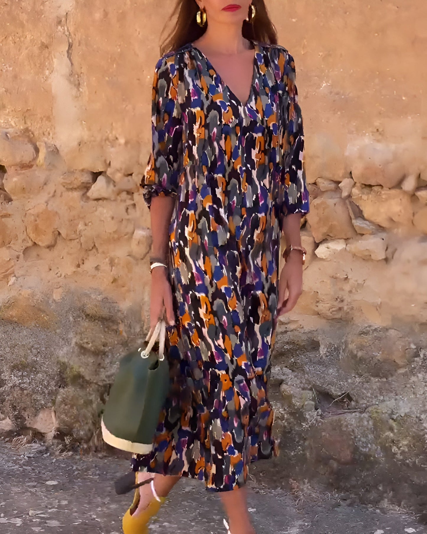 NATALIA™ | Vestido Con Estampado Vintage