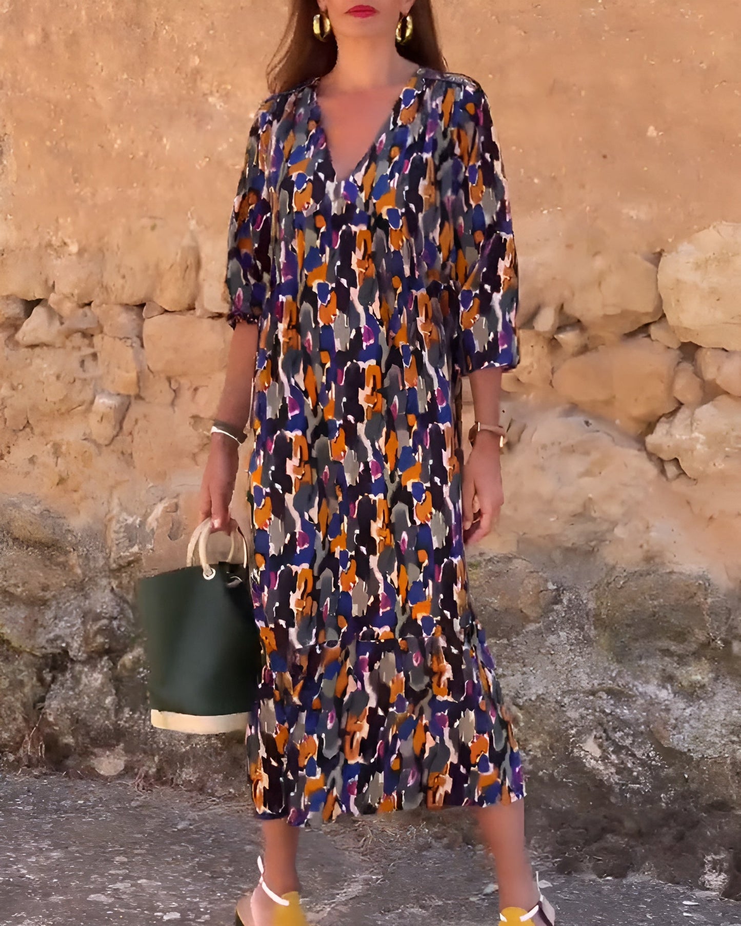NATALIA™ | Vestido Con Estampado Vintage
