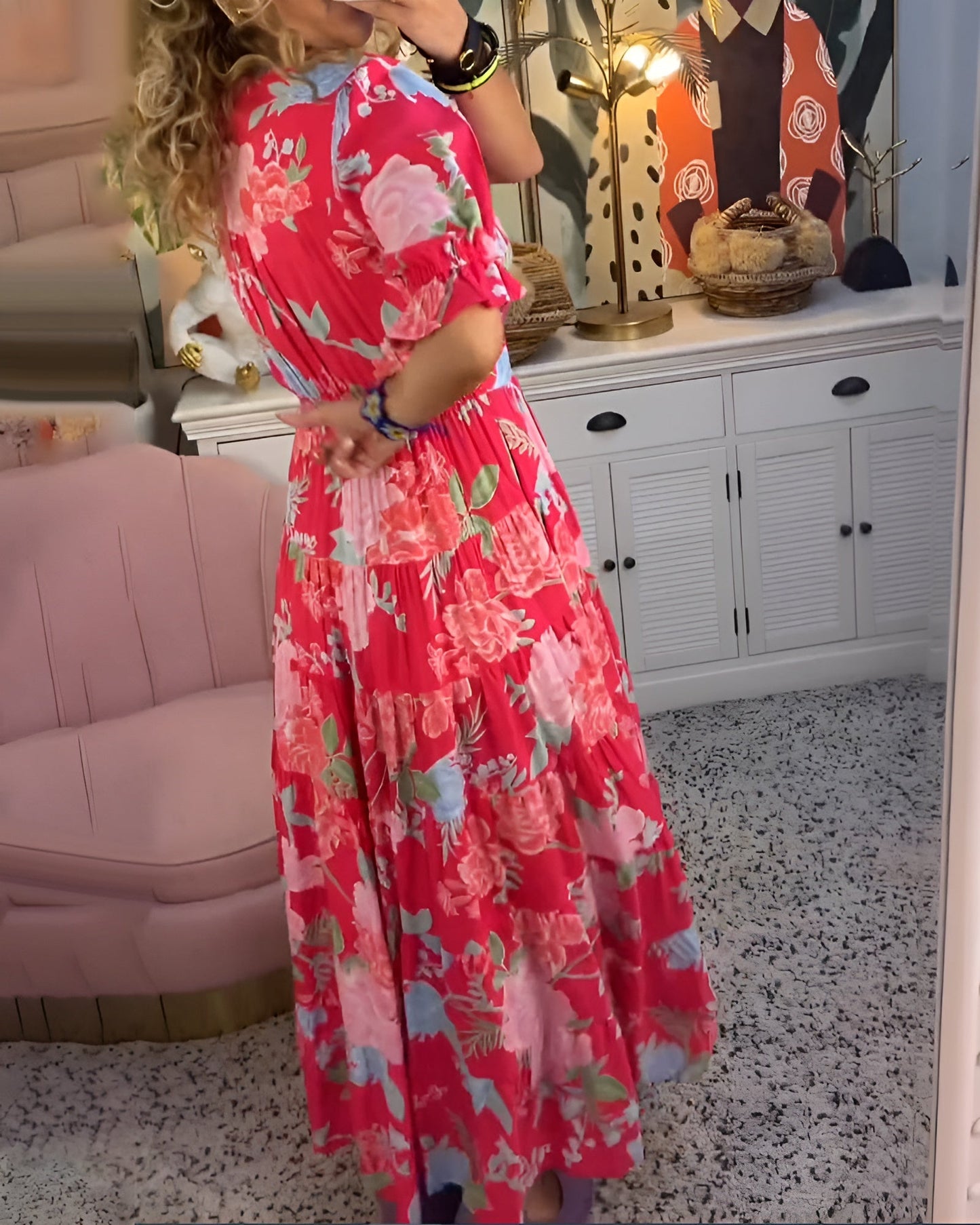 CARINA™ | Vestido Con Bolsillos Y Cuello En V