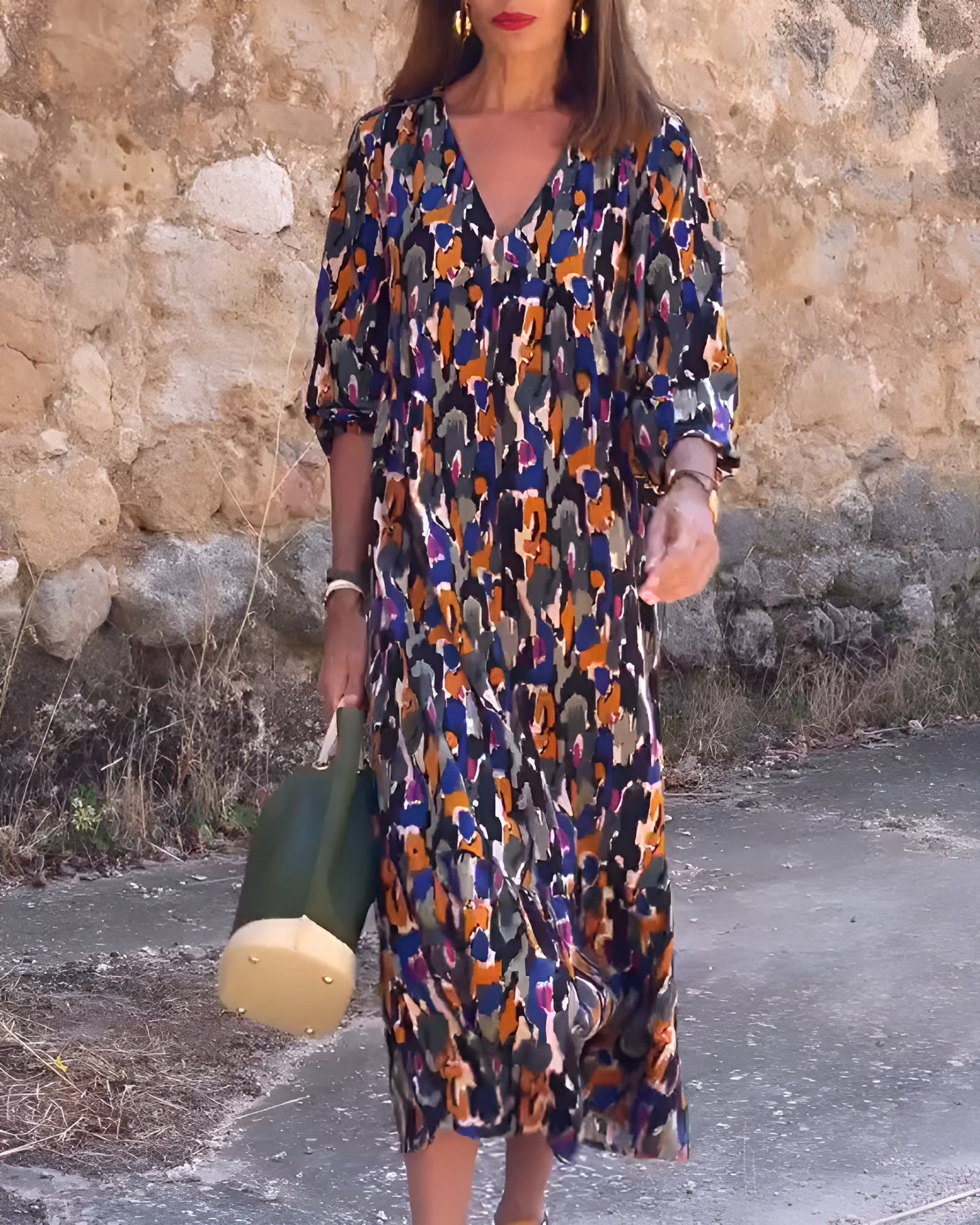 NATALIA™ | Vestido Con Estampado Vintage
