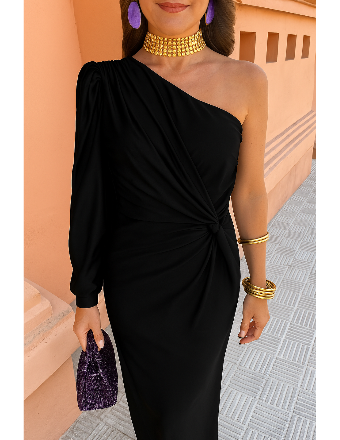 ALICIA™ | Vestido Elegante Con Un Hombro Descubierto
