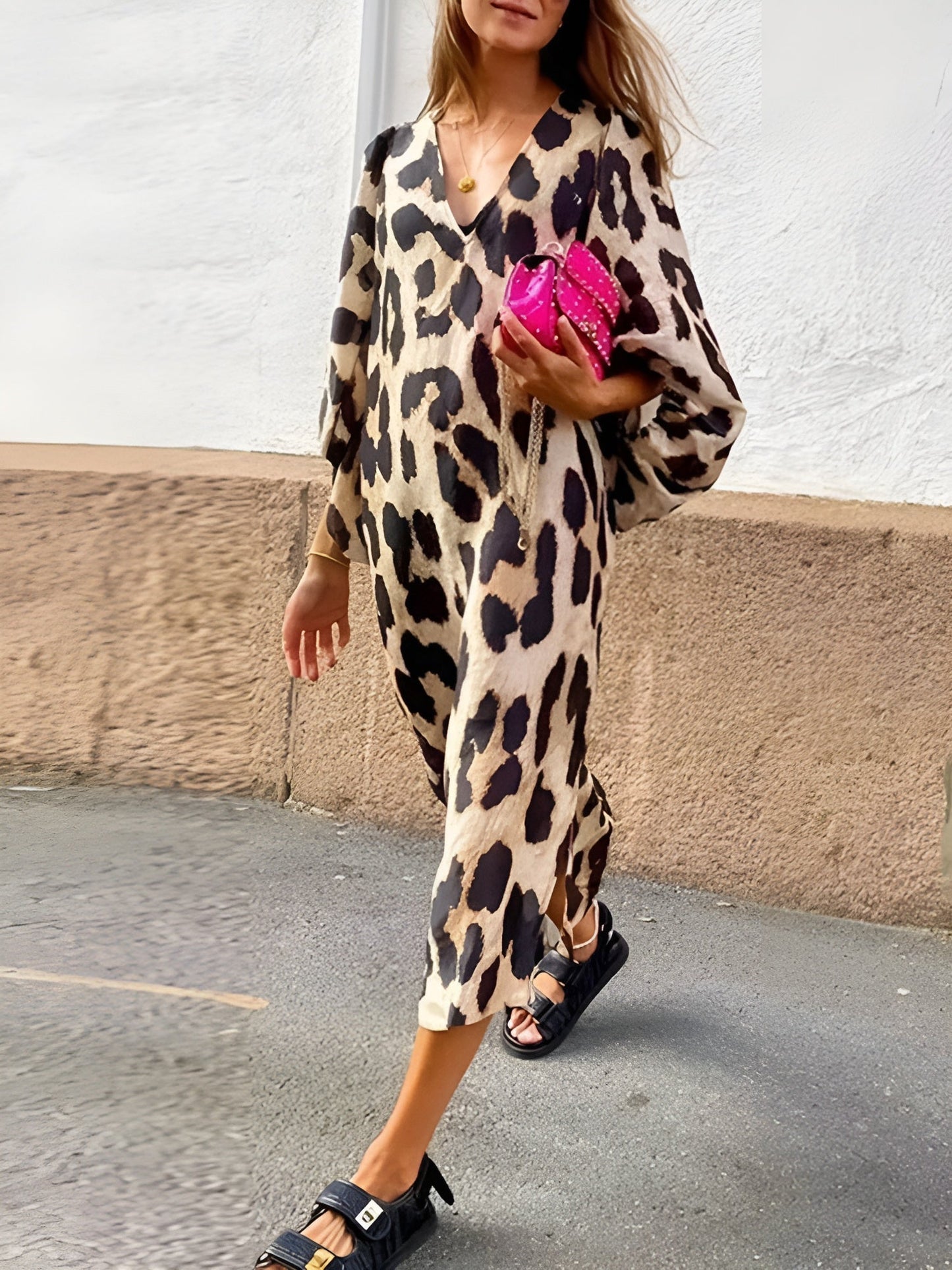 SILVIA™ | Vestido Con Estampado De Leopardo
