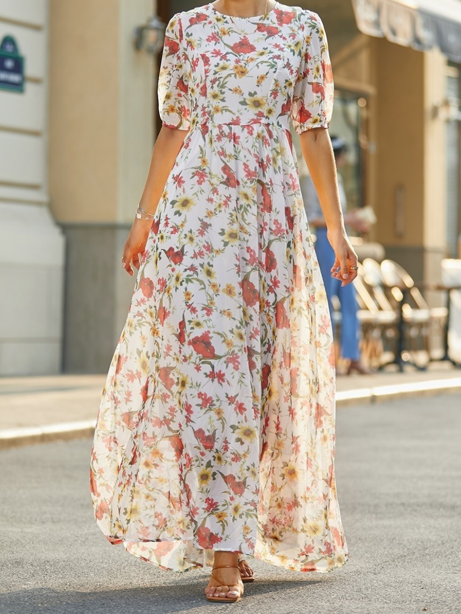 ADRIANA™ | Vestido Maxi Con Estampado Floral