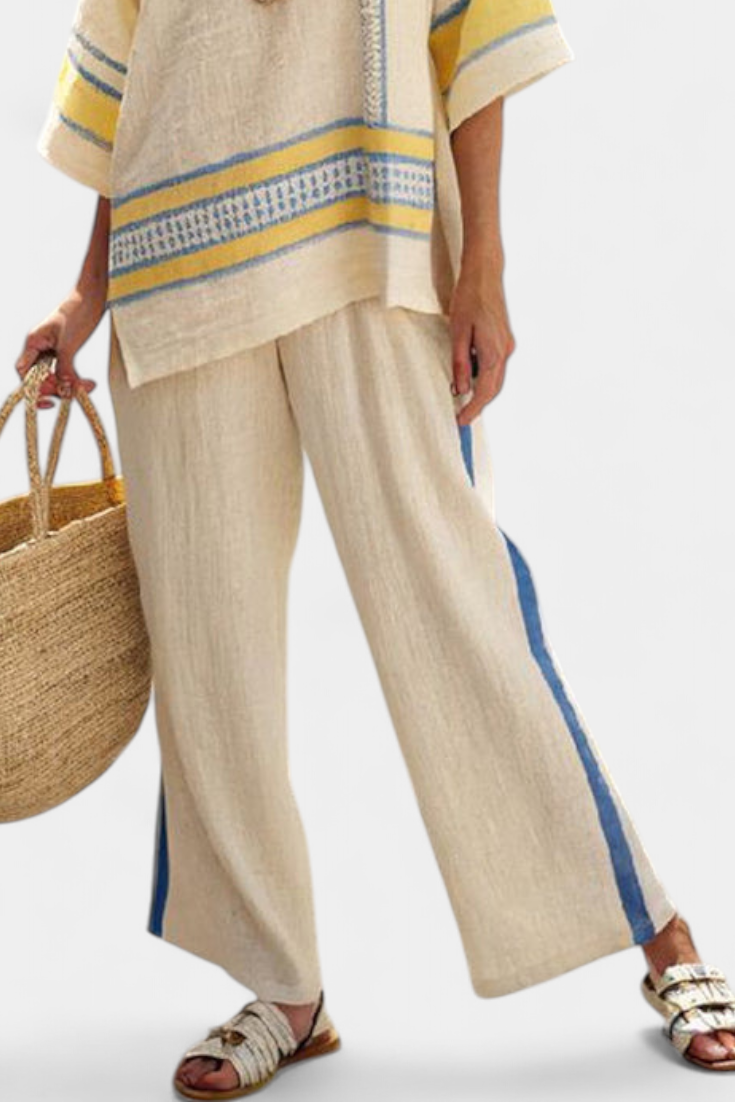 Daisy Conjunto Mediterráneo con Detalles en Azul y Amarillo