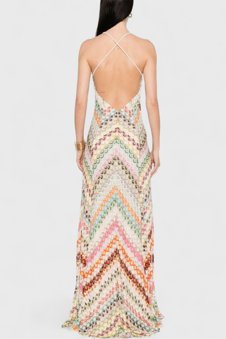 AGUSTINA™ | Vestido Largo De Encaje Con Escote En V