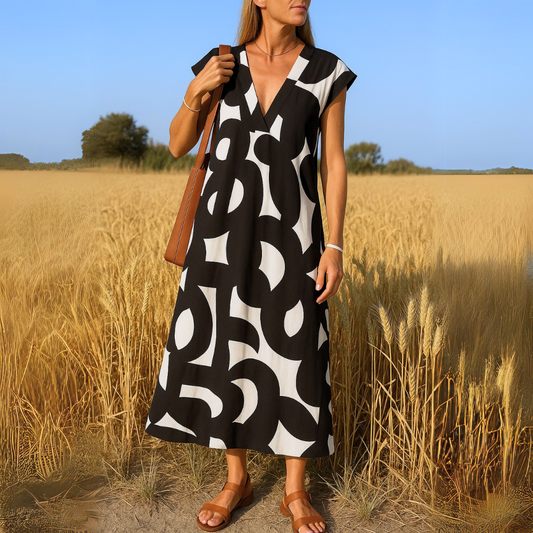 VALERIA™  | Vestido Fluido Con Escote En V