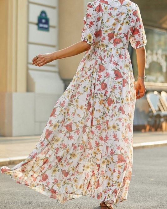 ADRIANA™ | Vestido Maxi Con Estampado Floral