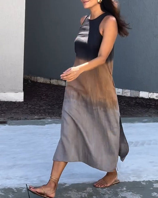 ANA™ | Vestido Con Degradado Y Sin Mangas