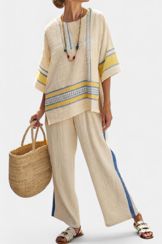 Daisy Conjunto Mediterráneo con Detalles en Azul y Amarillo
