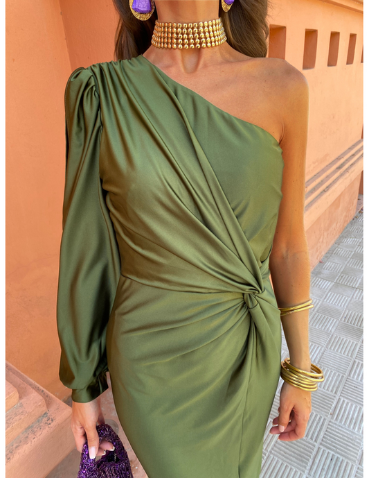 ALICIA™ | Vestido Elegante Con Un Hombro Descubierto